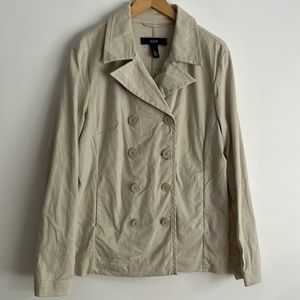 GAP Double Breasted Peacoat Beige
